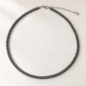 Colier "Steel Seduction" din perle