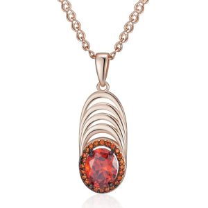 Colier "Scarlet Kiss" placat cu aur roz