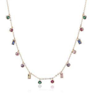 Colier "Éclore" placat cu aur si cristale