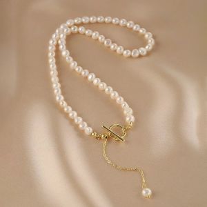 Colier "Blanca Aura" din perle naturale