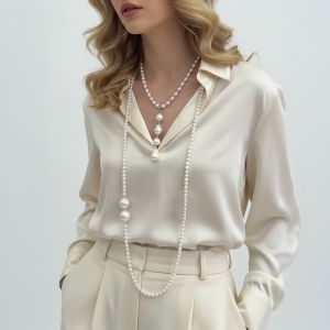 Set doua coliere "Effortless Grace" din perle de Mallorca