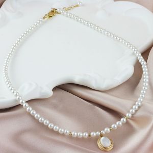 Colier "Moonveile" din perle de Mallorca