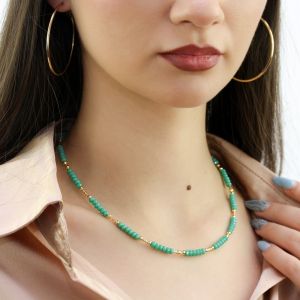 Colier "Velora Aqua" din jad