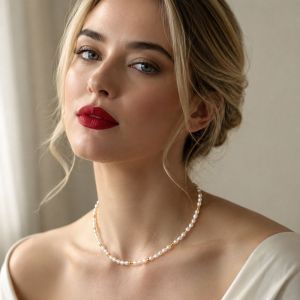 Colier "Lynette" din perle naturale albe