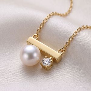 Colier "Pearl Balance" placat cu aur