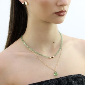 Set doua coliere "Fresh Touch" din peridot