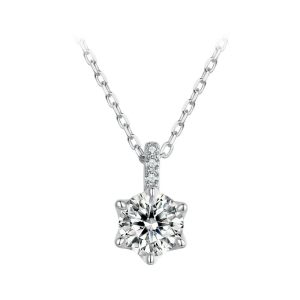 Colier "Eterna" din argint si Moissanite