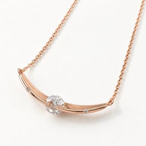 Colier "Crystal Muse" placat cu aur roz