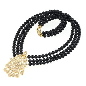 Colier exclusivist din perle de Mallorca negre