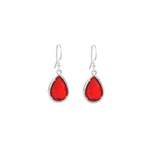 Cercei "Simply Red" din cristale