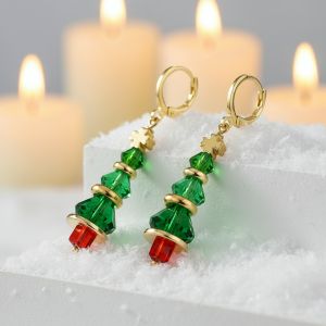 Cercei "Bradut" din cristale