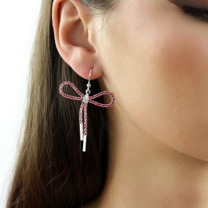 Cercei "Festive Bow" din cristale