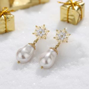 Cercei "Primii Fulgi" din cristale