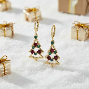 Cercei "Feliz Navidad" din cristale