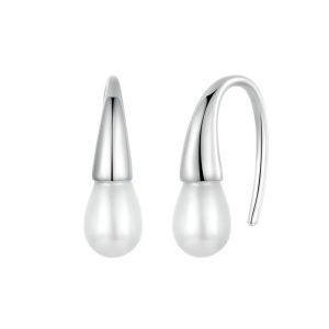 Cercei "Pearl drop"  din argint