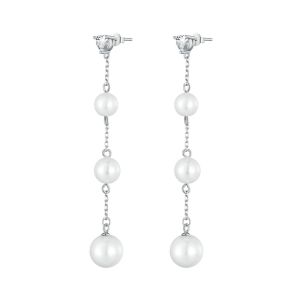 Cercei "Love and pearls" din argint