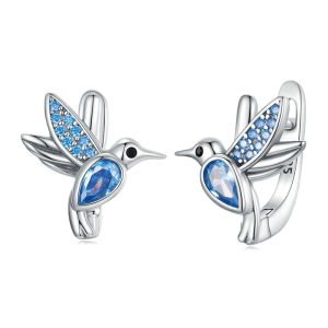 Cercei "Blue birds" din argint