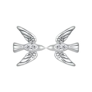 Cercei "Silver birds" din argint