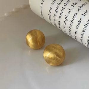 Cercei "Bold gold" placati cu aur