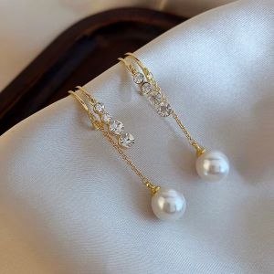 Cercei "Everly" din cristale si perle