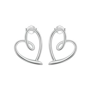 Cercei "Coeur d'argent" din argint