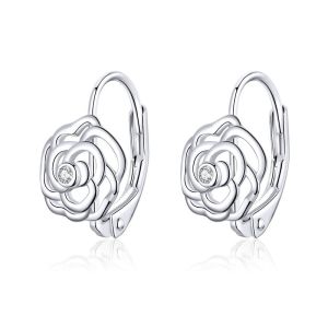 Cercei "Silver Flower" din argint