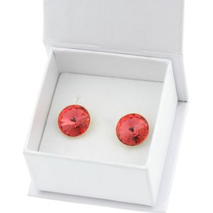 Cercei "Padparadscha" din cristale Swarovski