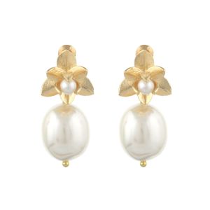 Cercei "Pearly Dewdrops" din perle de Mallorca