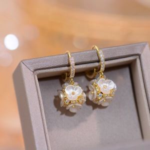 Cercei "Flowers Bouquet" placat cu aur