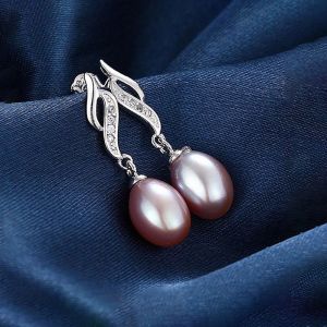 Cercei "Annia" din argint si perle
