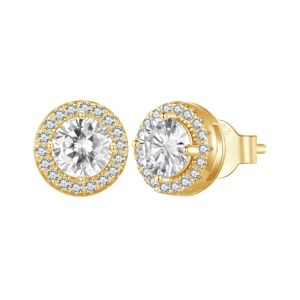 Cercei "Shine on me gold" din argint placat cu aur