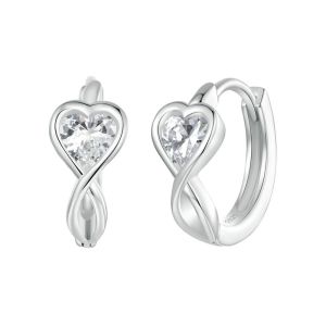 Cercei "Pure heart" din argint si cristale