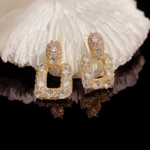 Cercei ''Symphony of Sparkles'' placati cu aur