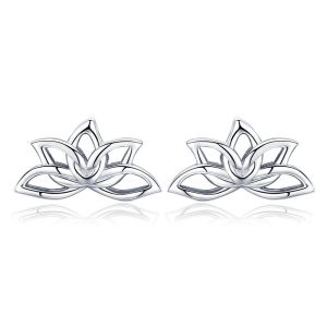 Cercei "Lotus" din argint
