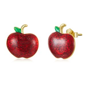 Cercei "Red Apple" din argint