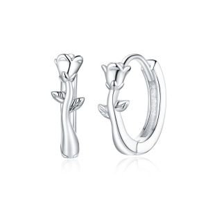 Cercei "Silver Rose" din argint