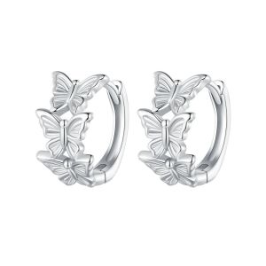 Cercei "Silver-veiled" din argint