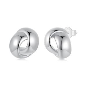 Cercei "Silver Twist" din argint