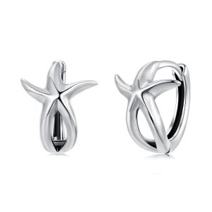 Cercei "Silver Starfish" din argint