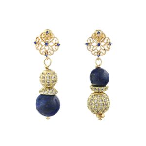 Cercei "Galaxy Blue" din lapis lazuli