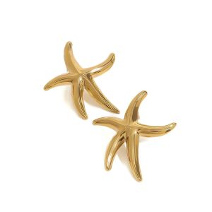 Cercei "Ocean Treasure" placati cu aur