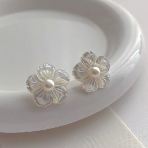 Cercei "Mother of Pearl" din sidef si perle