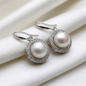 Cercei "Podio de Cristal" din argint, perle si cristale