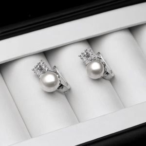 Cercei "Levana" din argint, perle si cristale