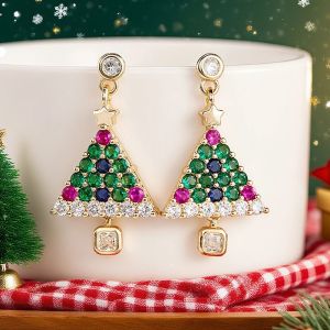 Cercei "Evergreen Tale" din alama placata