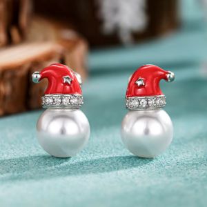 Cercei "Caciulita Fermecata" din alama placata cu rodiu