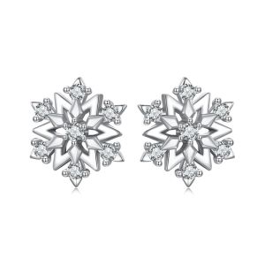 Cercei "Crystal Frost" din argint si cristale