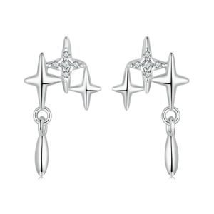 Cercei "Silver stars" din argint