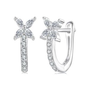 Cercei "Crystal Blossom" din argint si cristale