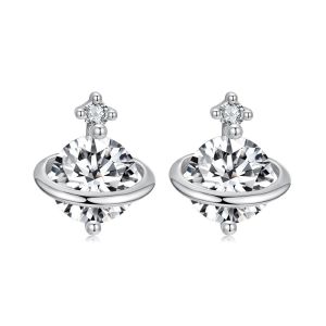 Cercei "West" din argint si cristale